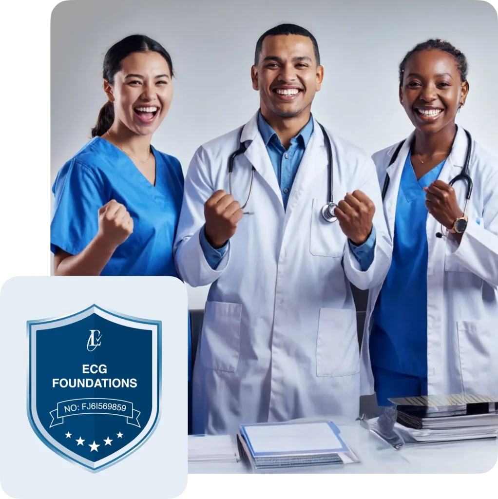 3 medical professionals with Healthcare Certifications